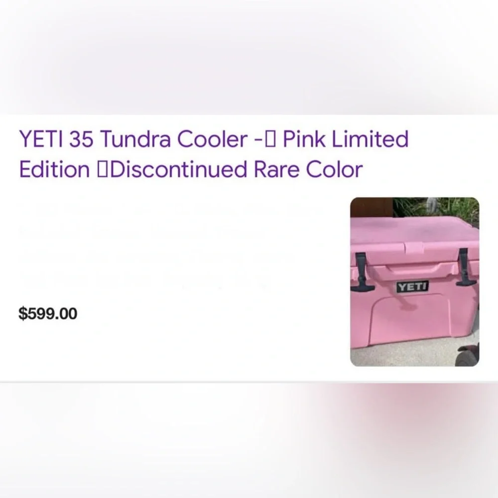 YETI Pink Cooler - Picture 3 of 3